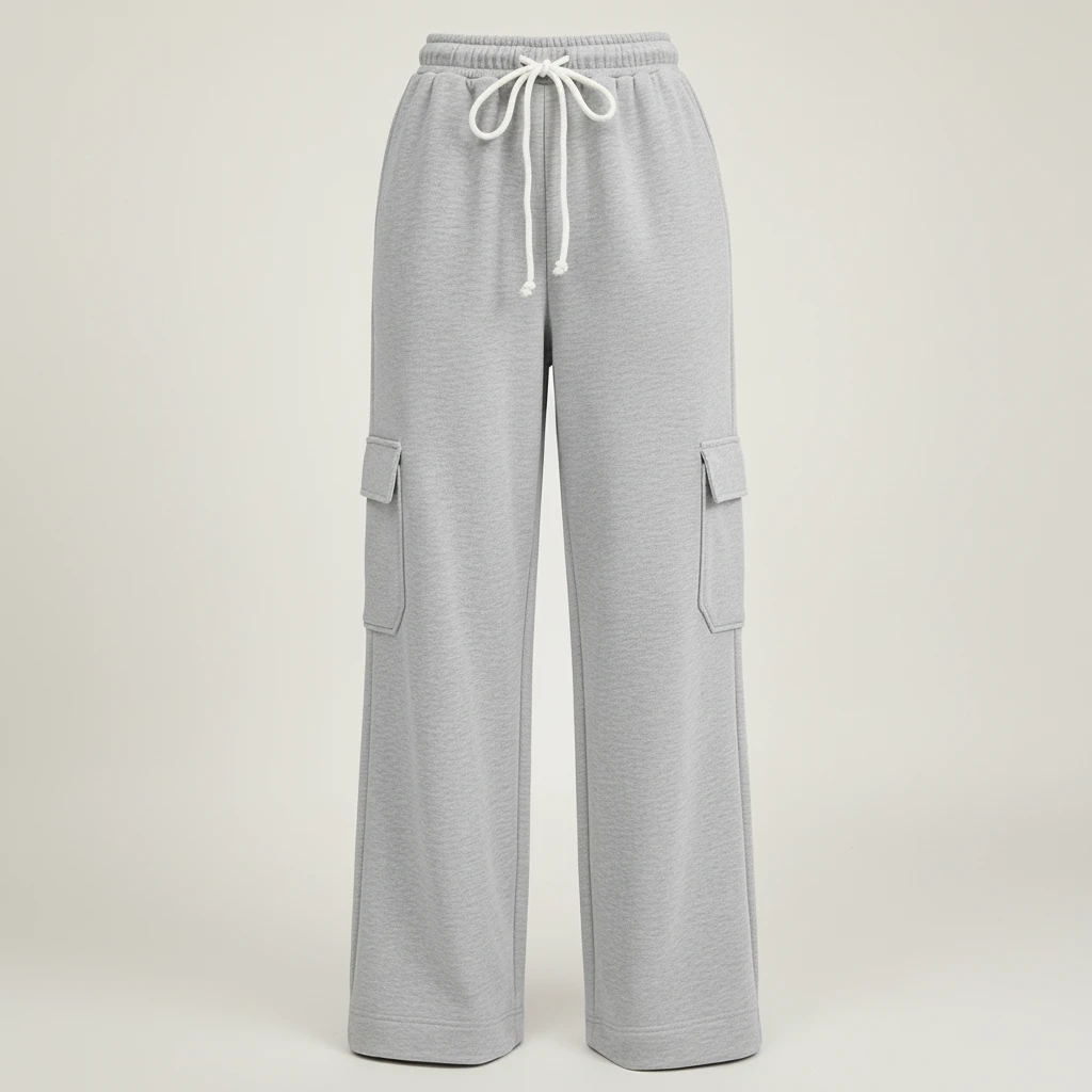 Women Grey Cotton Trouser Pant – 6 Pocket Regular Fit Casual & Formal Pants