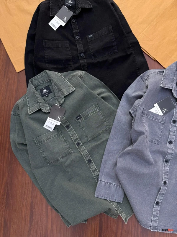 RFD Denim Shirt for Men – Heavy Cotton Cargo Style Shirt